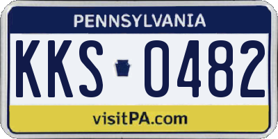 PA license plate KKS0482