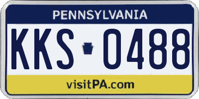PA license plate KKS0488