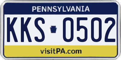 PA license plate KKS0502