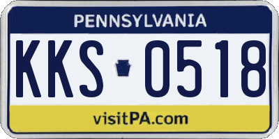 PA license plate KKS0518
