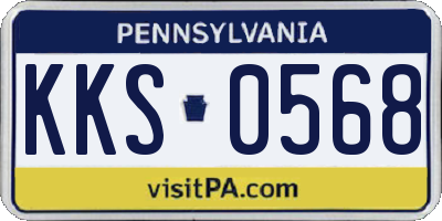 PA license plate KKS0568
