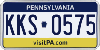 PA license plate KKS0575