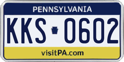 PA license plate KKS0602