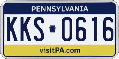 PA license plate KKS0616