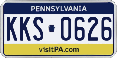 PA license plate KKS0626