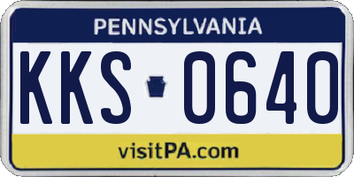 PA license plate KKS0640