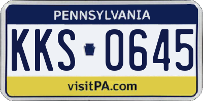 PA license plate KKS0645