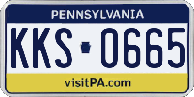 PA license plate KKS0665