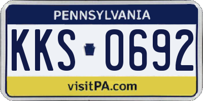 PA license plate KKS0692