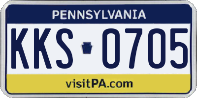PA license plate KKS0705