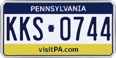 PA license plate KKS0744