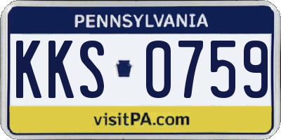 PA license plate KKS0759