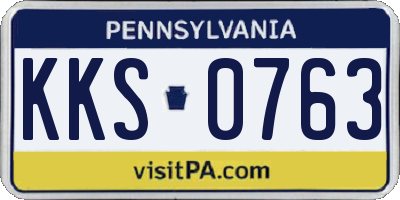 PA license plate KKS0763