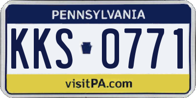 PA license plate KKS0771