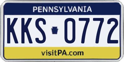 PA license plate KKS0772