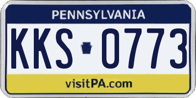 PA license plate KKS0773