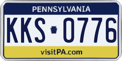 PA license plate KKS0776