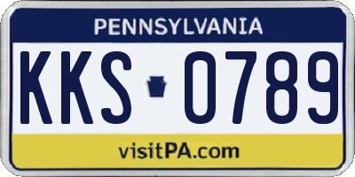 PA license plate KKS0789