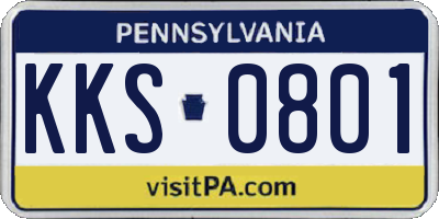 PA license plate KKS0801