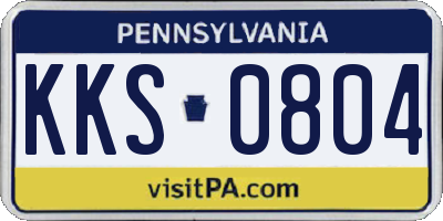 PA license plate KKS0804