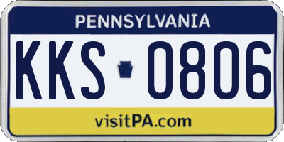 PA license plate KKS0806
