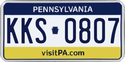 PA license plate KKS0807