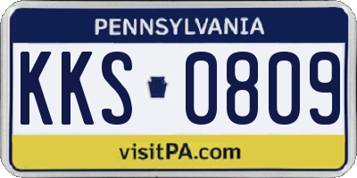 PA license plate KKS0809