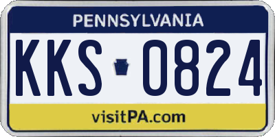 PA license plate KKS0824
