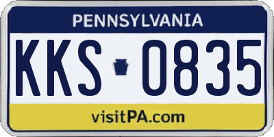 PA license plate KKS0835