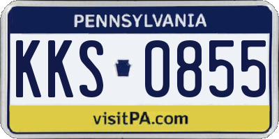PA license plate KKS0855