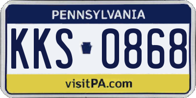 PA license plate KKS0868