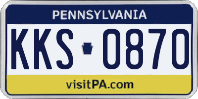 PA license plate KKS0870