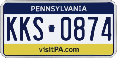 PA license plate KKS0874