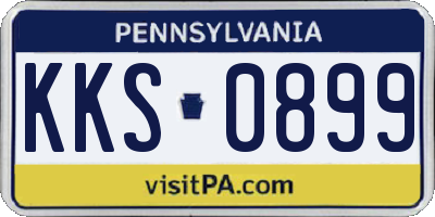 PA license plate KKS0899