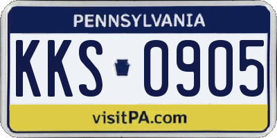 PA license plate KKS0905