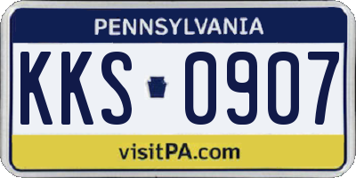 PA license plate KKS0907