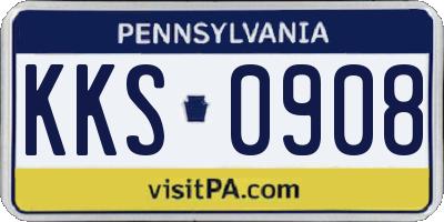 PA license plate KKS0908