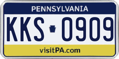 PA license plate KKS0909