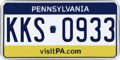 PA license plate KKS0933