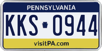 PA license plate KKS0944
