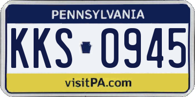 PA license plate KKS0945