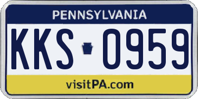 PA license plate KKS0959