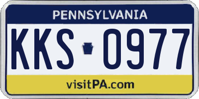 PA license plate KKS0977