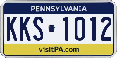 PA license plate KKS1012