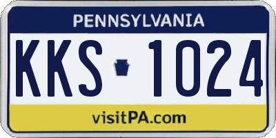 PA license plate KKS1024