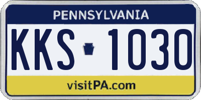 PA license plate KKS1030