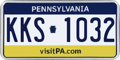 PA license plate KKS1032
