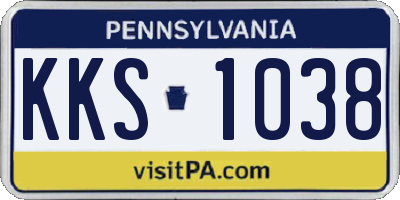 PA license plate KKS1038