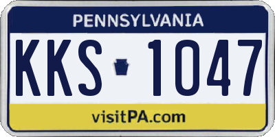 PA license plate KKS1047