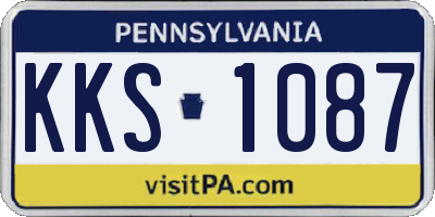 PA license plate KKS1087
